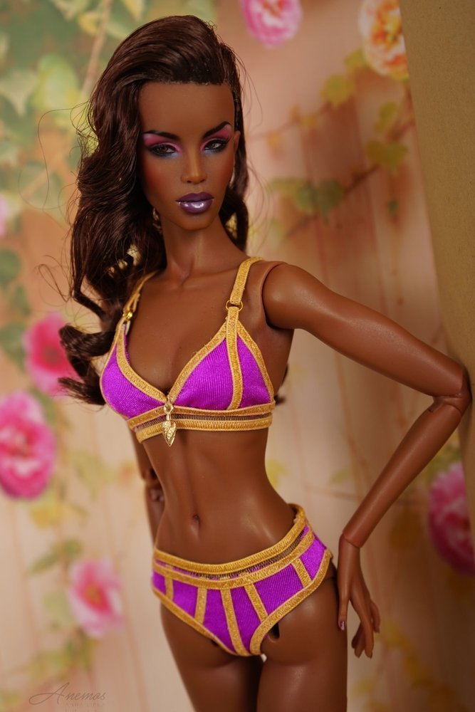 Gold swimsuit collection for 16" Kingdom Doll 4