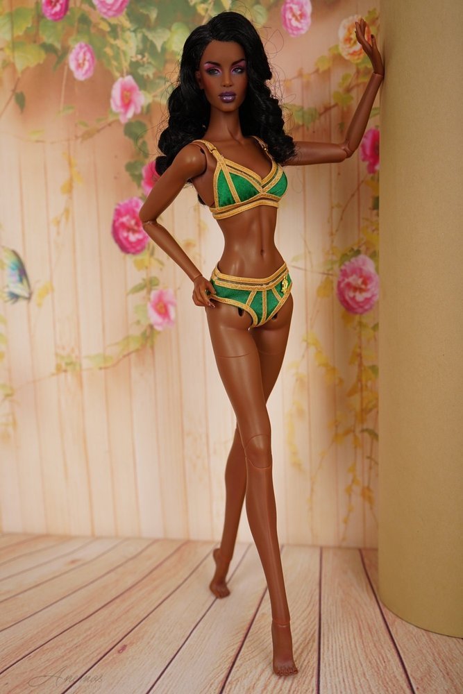 Gold swimsuit collection for 16" Kingdom Doll 4
