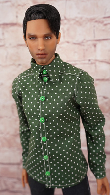 Fastened with magnets shirt No 3 for Kinsman 17" male doll