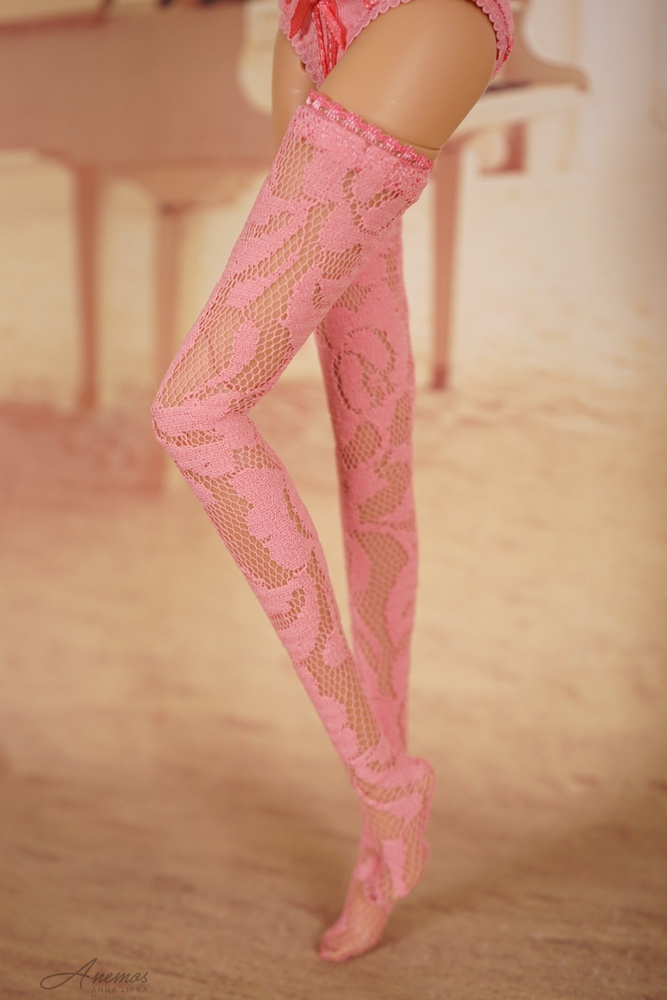 Coral stockings set for 16 Kingdom Doll 