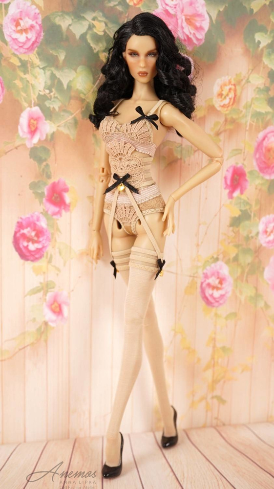 Lingeirie beige set for KD and similar 16" dolls 1