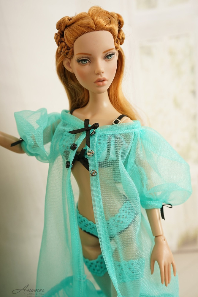 Mint and black lingerie set for DejaVu Tonner doll 1