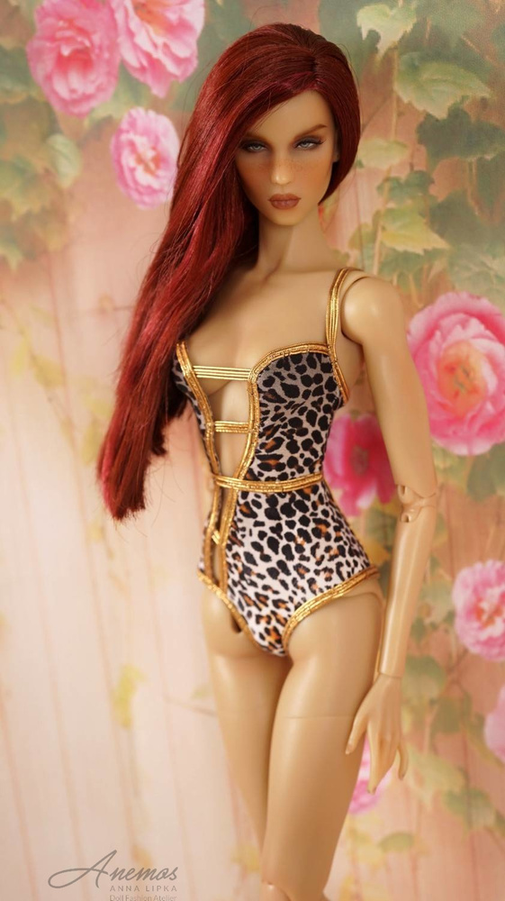 Animal print swimsuit for Kingdom Doll  and similar 16" 1