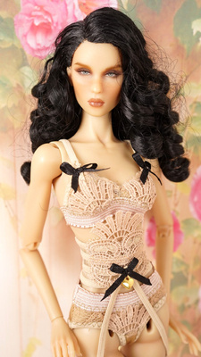 Lingeirie beige set for KD and similar 16" dolls 1