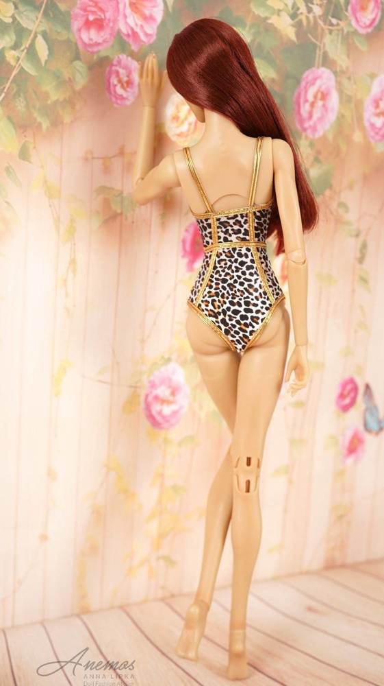 Animal print swimsuit for Kingdom Doll  and similar 16" 1