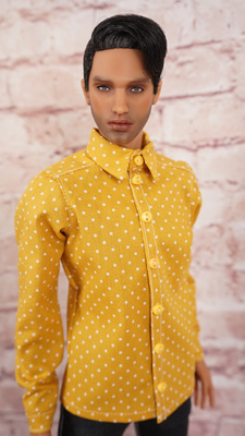  Fastened with magnets shirt No 4 for Kinsman 17" male doll