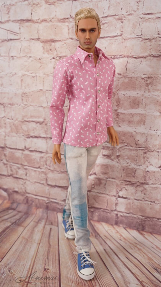  Set No1 fastened with magnets shirt and jersey pants for Kinsman 17" male doll